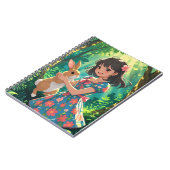 Carnet Jolie fille avec son lapin (Côté gauche)