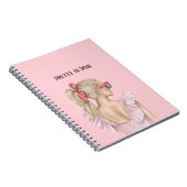Carnet Jolie fille blonde rose (Côté Droit)