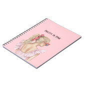 Carnet Jolie fille blonde rose (Côté gauche)