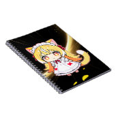 Carnet Jolie Fille Chibi Blonde en Robe Midi (Côté Droit)