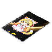Carnet Jolie Fille Chibi Blonde en Robe Midi (Côté gauche)