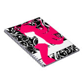 Carnet Jolie fille de mode décorative noir blanc (Côté Droit)