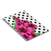 Carnet Jolie Fille Fleurs Roses Pointe (Côté Droit)