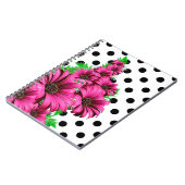 Carnet Jolie Fille Fleurs Roses Pointe (Côté gauche)