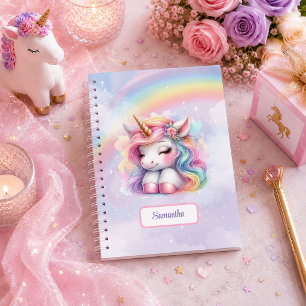 Carnet Jolie Fille Licorne Magique Jour Anniversaire Pers