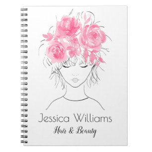 Carnet Jolie fille rose rose-Floral