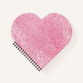 Carnet Jolie fille sucre Parties scintillant rose léopard (Devant)