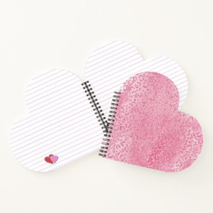 Carnet Jolie fille sucre Parties scintillant rose léopard