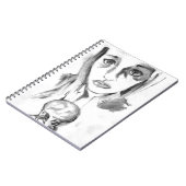 Carnet Jolie fille triste avec fonte de glace Crème de cô (Côté gauche)