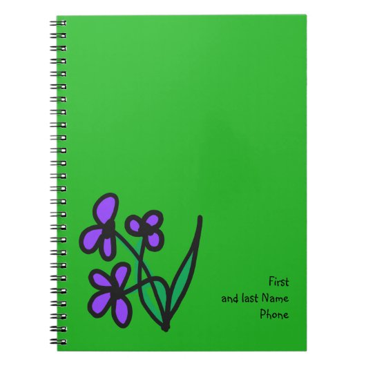 Carnet Jolie fleur (Devant)