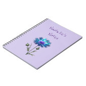 Carnet Jolie Fleur Bleue (Côté gauche)