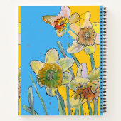 Carnet Jolie fleur de jonquille pastel florale aquarelle (Dos)