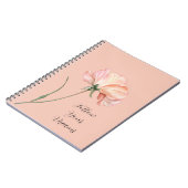 Carnet Jolie Fleur de Pêche (Côté gauche)