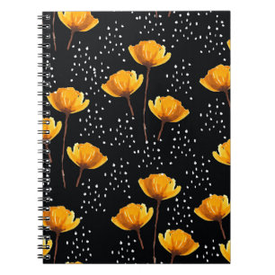 Carnet Jolie fleur et pois illustration motif
