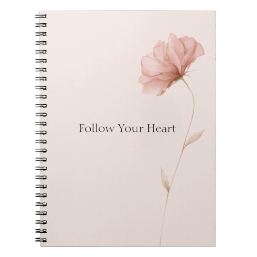 Carnet Jolie Fleur Rose (Devant)