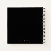 Carnet Jolie fleur rose rose chaud élégant Valentine (Dos)