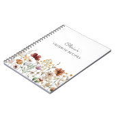 Carnet Jolie Fleur sauvage d'aquarelle florale Recette (Côté gauche)
