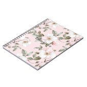 Carnet Jolie Fleurs Blanches Roses (Côté gauche)