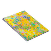 Carnet Jolie Fleurs Jaunes et Rouges avec Turquoise (Côté Droit)