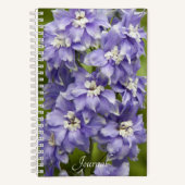 Carnet Jolie florale de Delphinium violet (Recto)