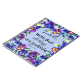 Carnet Jolie florale Pansy Flower Inspirational Scripture (Côté gauche)