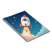 Carnet Jolie fusée spatiale qui décolle (Côté Droit)