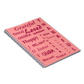 Carnet Jolie gratitude rose (Côté Droit)