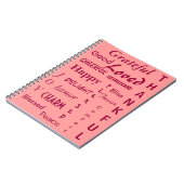 Carnet Jolie gratitude rose (Côté gauche)