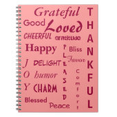 Carnet Jolie gratitude rose (Devant)