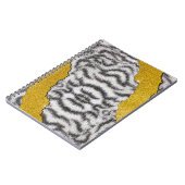 Carnet Jolie Impression d'Animal en Cuir Blanc de Tigre & (Côté gauche)