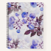 Carnet Jolie impression de fleurs violettes (Devant)
