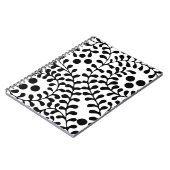 Carnet Jolie impression noir et blanc fleurie (Côté gauche)