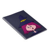 Carnet Jolie jeune sorcière Halloween (Côté Droit)