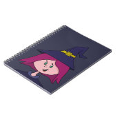 Carnet Jolie jeune sorcière Halloween (Côté gauche)