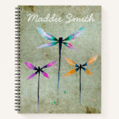 Carnet Jolie libellule aquarelle illustration (Devant)