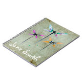 Carnet Jolie libellule aquarelle rustique (Côté gauche)