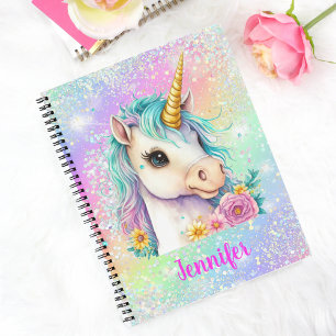 Carnet Jolie Licorne Éclat Arc-en-Ciel École