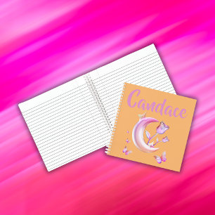 Carnet Jolie Lune, Papillon, Floral - Monogramme  