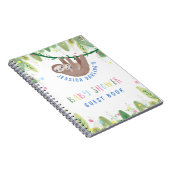 Carnet Jolie maman et bébé garçon Sloth Guest Book (Côté Droit)
