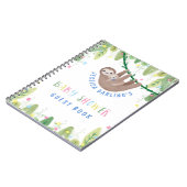 Carnet Jolie maman et bébé garçon Sloth Guest Book (Côté gauche)