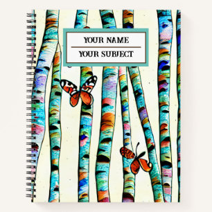 Carnet Jolie monogramme dessiné à la main nature de la fo