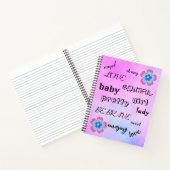 Carnet Jolie parties scintillant arc-en-ciel fille (Intérieur)