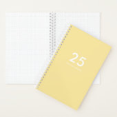 Carnet Jolie Pastel Nom jaune École (À l'intérieur)
