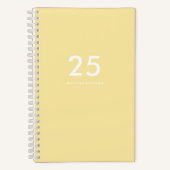 Carnet Jolie Pastel Nom jaune École (Recto)