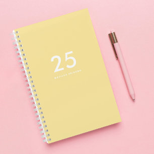 Carnet Jolie Pastel Nom jaune École
