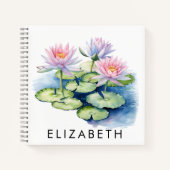 Carnet Jolie personnalisation Mois de naissance Fleur Nom (Devant)