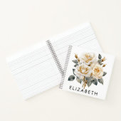 Carnet Jolie personnalisation Mois de naissance Fleur Nom (Intérieur)