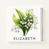 Carnet Jolie personnalisation Mois de naissance Fleur Nom (Dos)