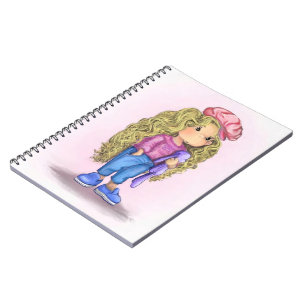 Carnet Jolie Petite Fille Blonde Lapin Jouet Amour - Dess