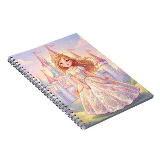 Carnet Jolie petite princesse avec un château scintillant